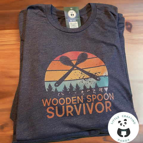 Wooden Spoon Survivor Tshirt Heather Dark Navy
